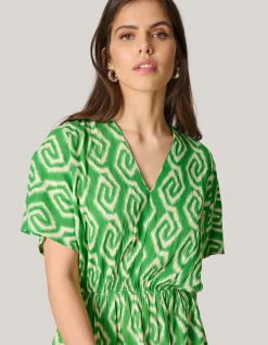Shoeby Printed Mini Jurk Groen<DAMES Jurken