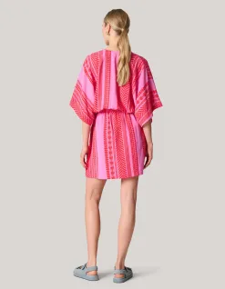 Shoeby Printed Mini Jurk Roze<DAMES Jurken