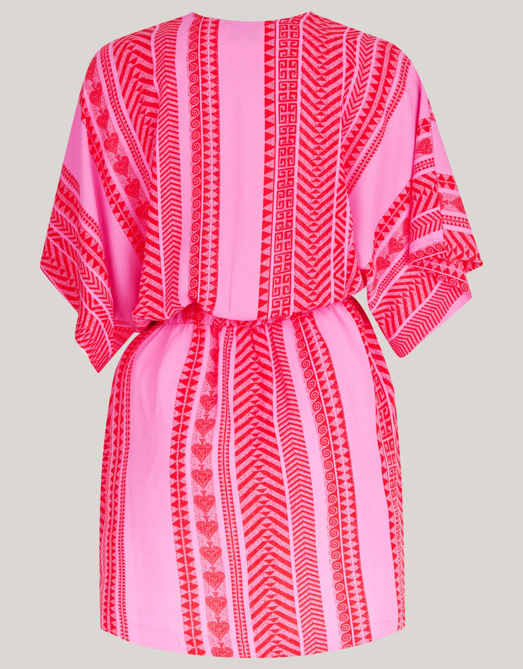 Shoeby Printed Mini Jurk Roze<DAMES Jurken