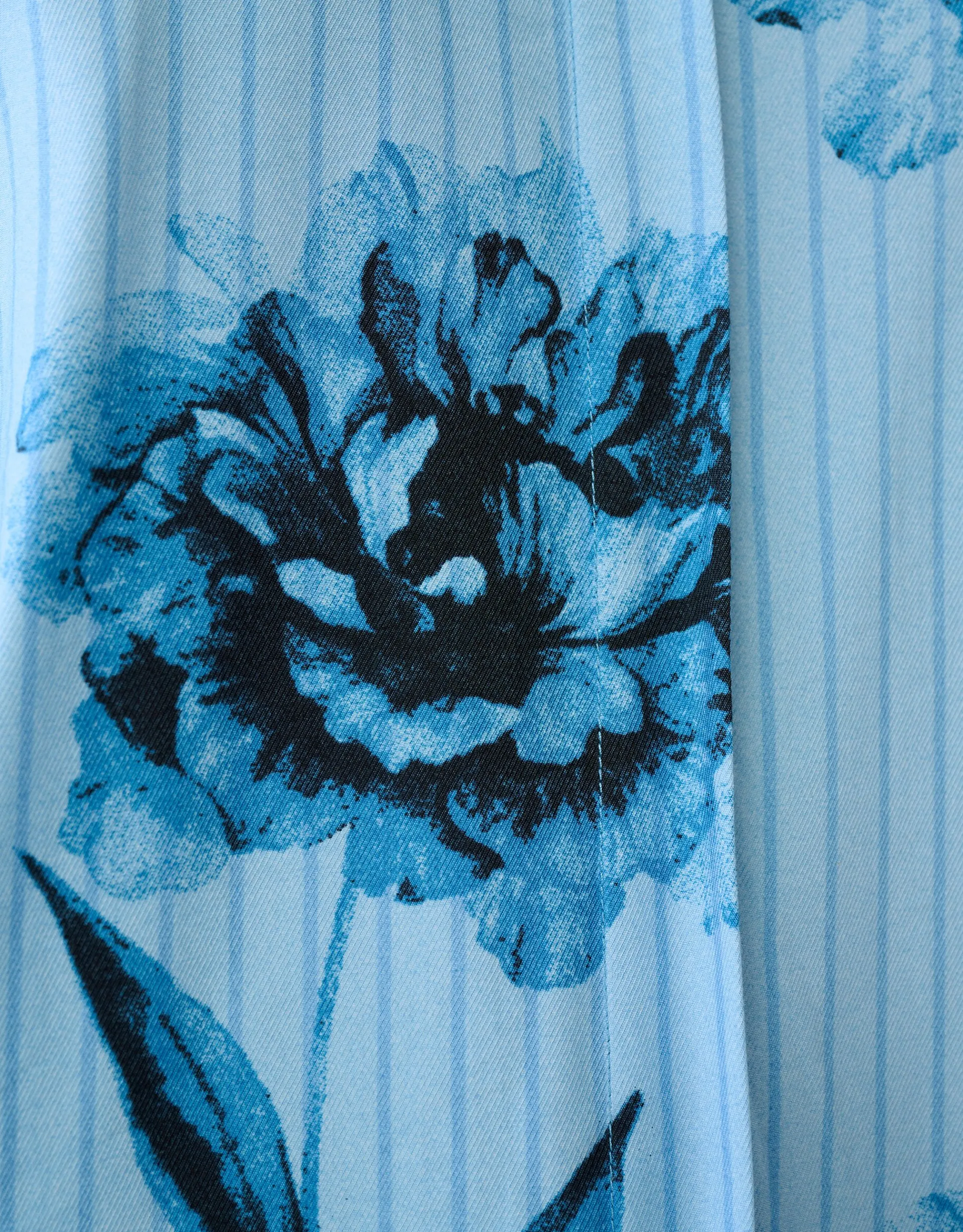 Shoeby Printed Pinstripe Blouse Blauw By Mieke<DAMES Blouses