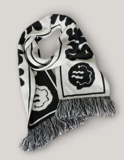 Shoeby Printed Sjaal Zwart/Wit< Sjaals