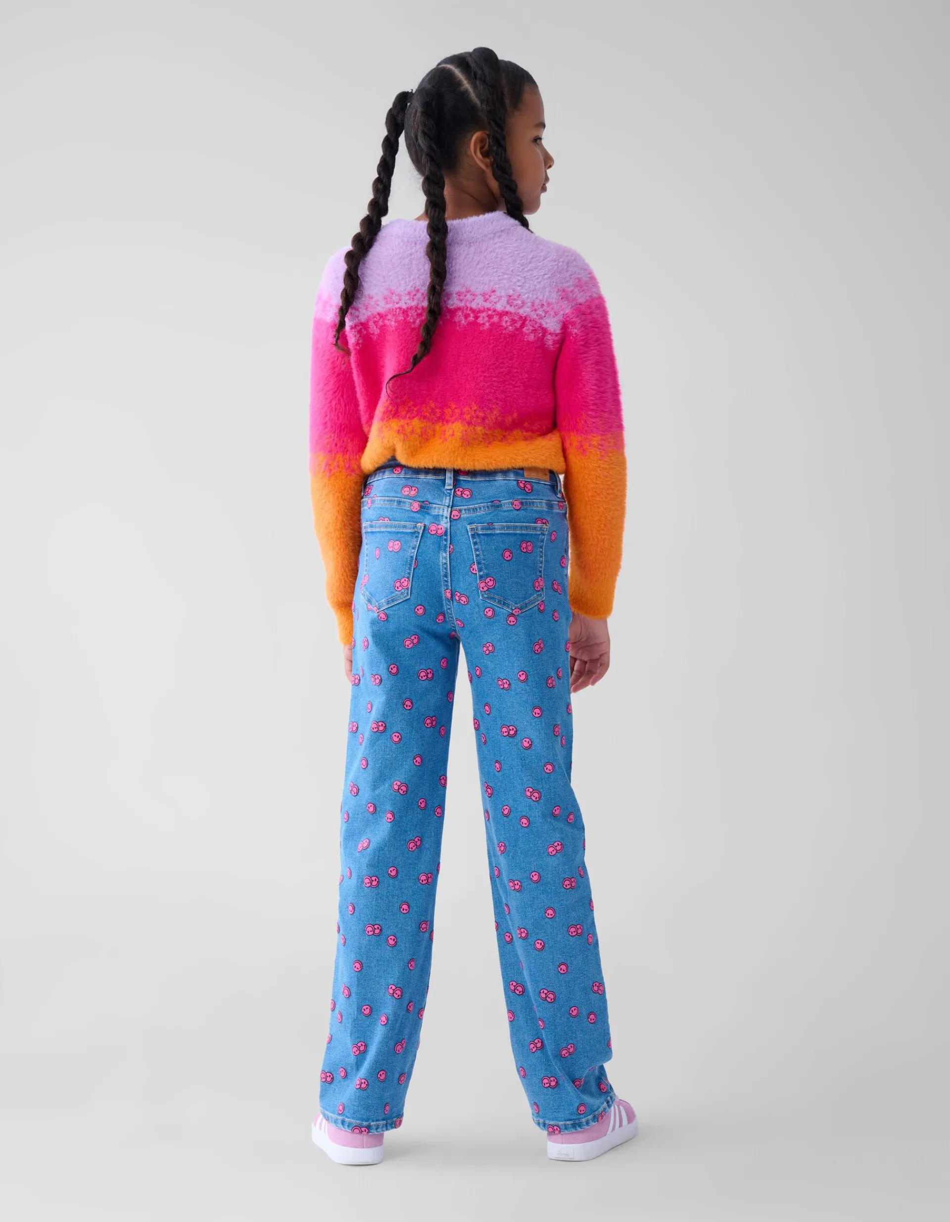 Shoeby Printed Straight Fit Jeans Blauw< Jeans