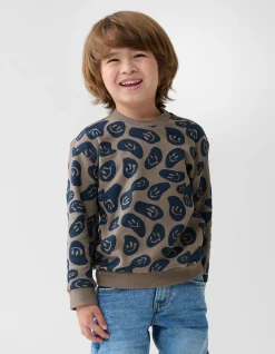 Shoeby Printed Sweater Bruin< Gebreide Truien|Sweaters