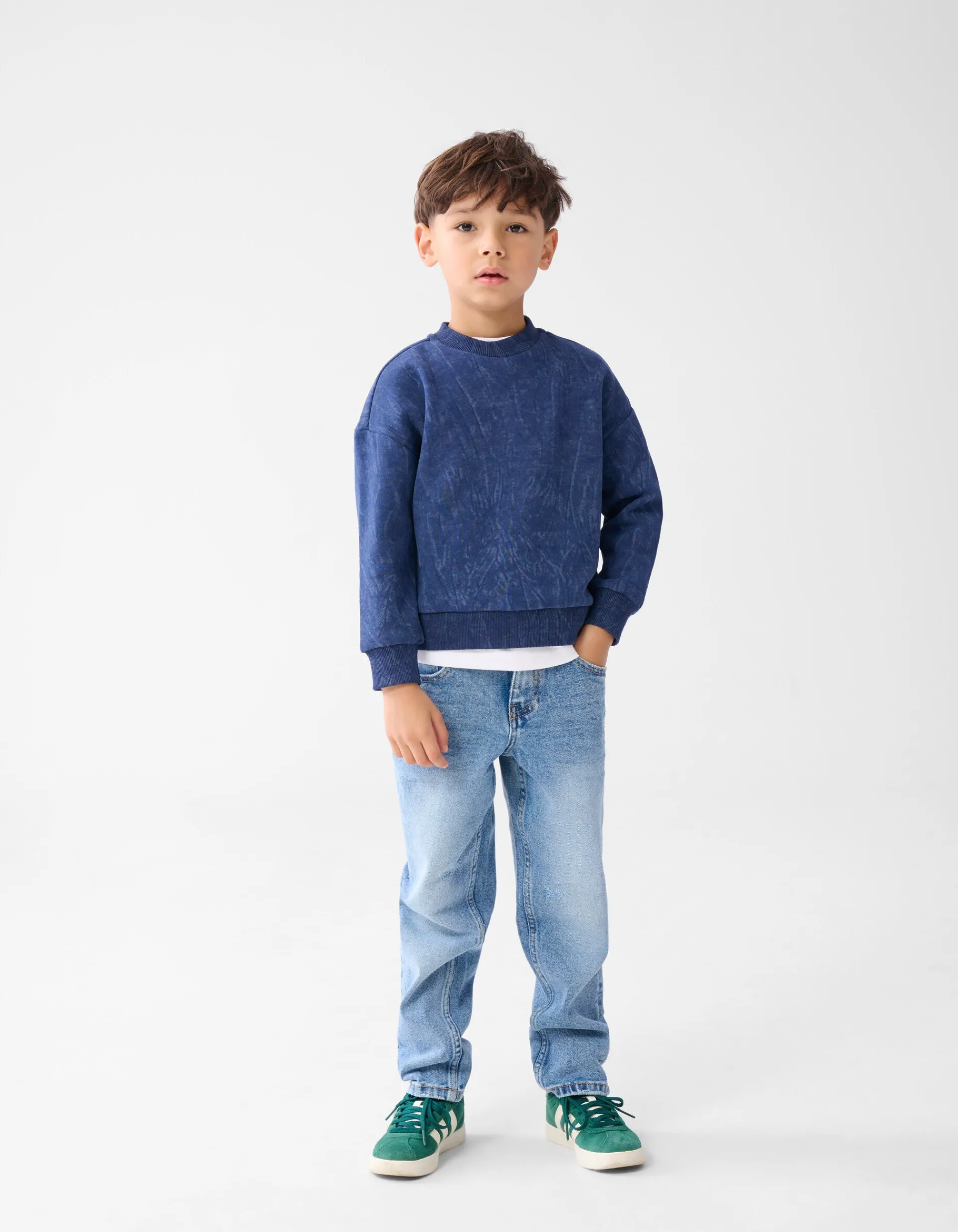 Shoeby Printed Sweater Donkerblauw< Gebreide Truien|Sweaters