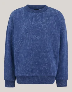 Shoeby Printed Sweater Donkerblauw< Gebreide Truien|Sweaters
