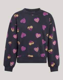 Shoeby Printed Sweater Donkergrijs< Sweaters En Hoodies