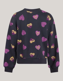 Shoeby Printed Sweater Donkergrijs< Sweaters En Hoodies