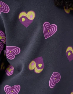 Shoeby Printed Sweater Donkergrijs< Sweaters En Hoodies