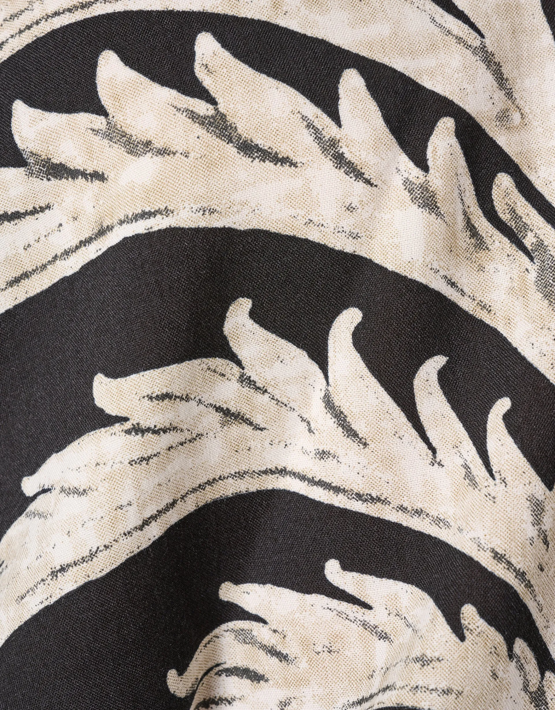 Shoeby Printed Top Zwart<DAMES Tops