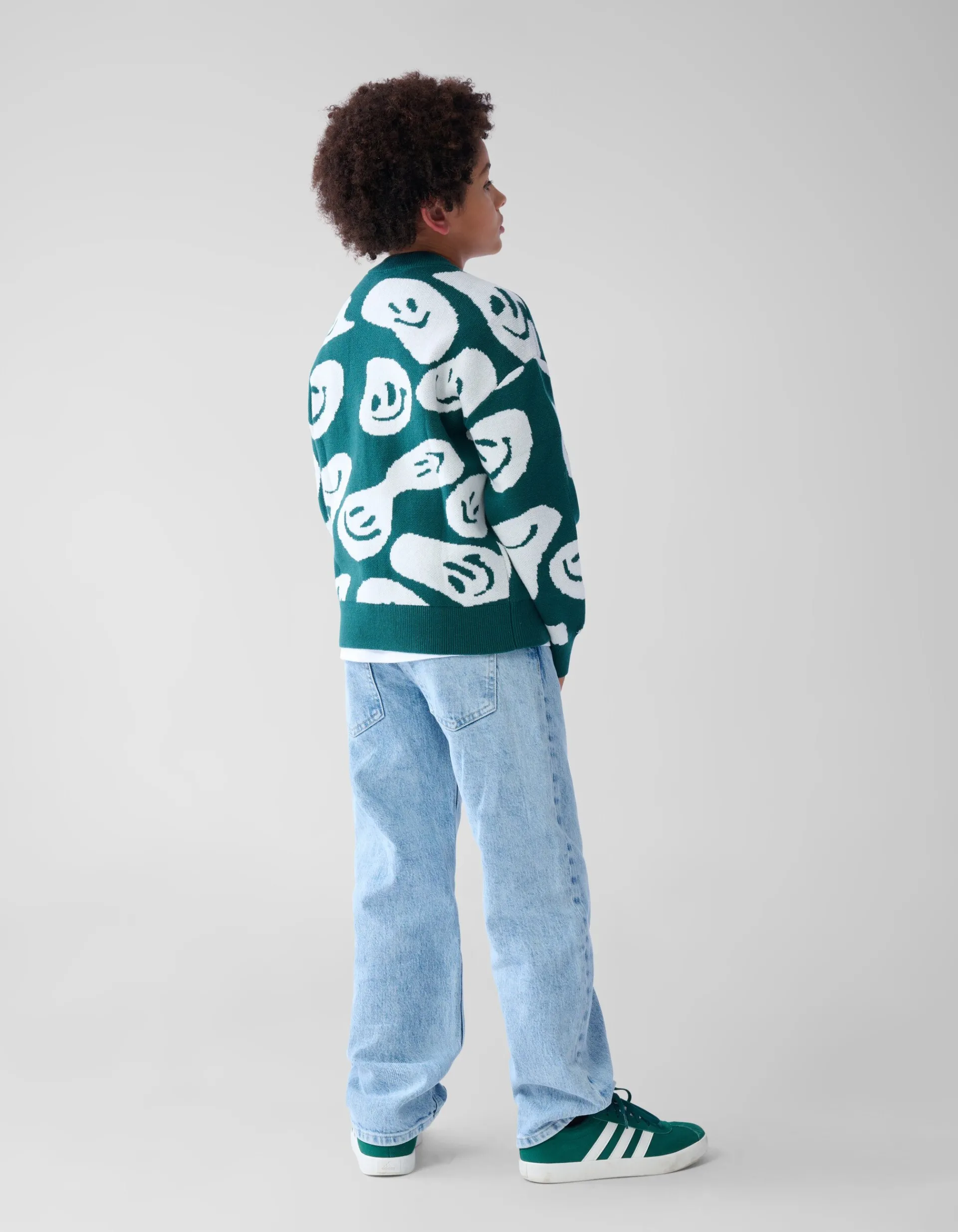 Shoeby Printed Trui Donkergroen< Gebreide Truien