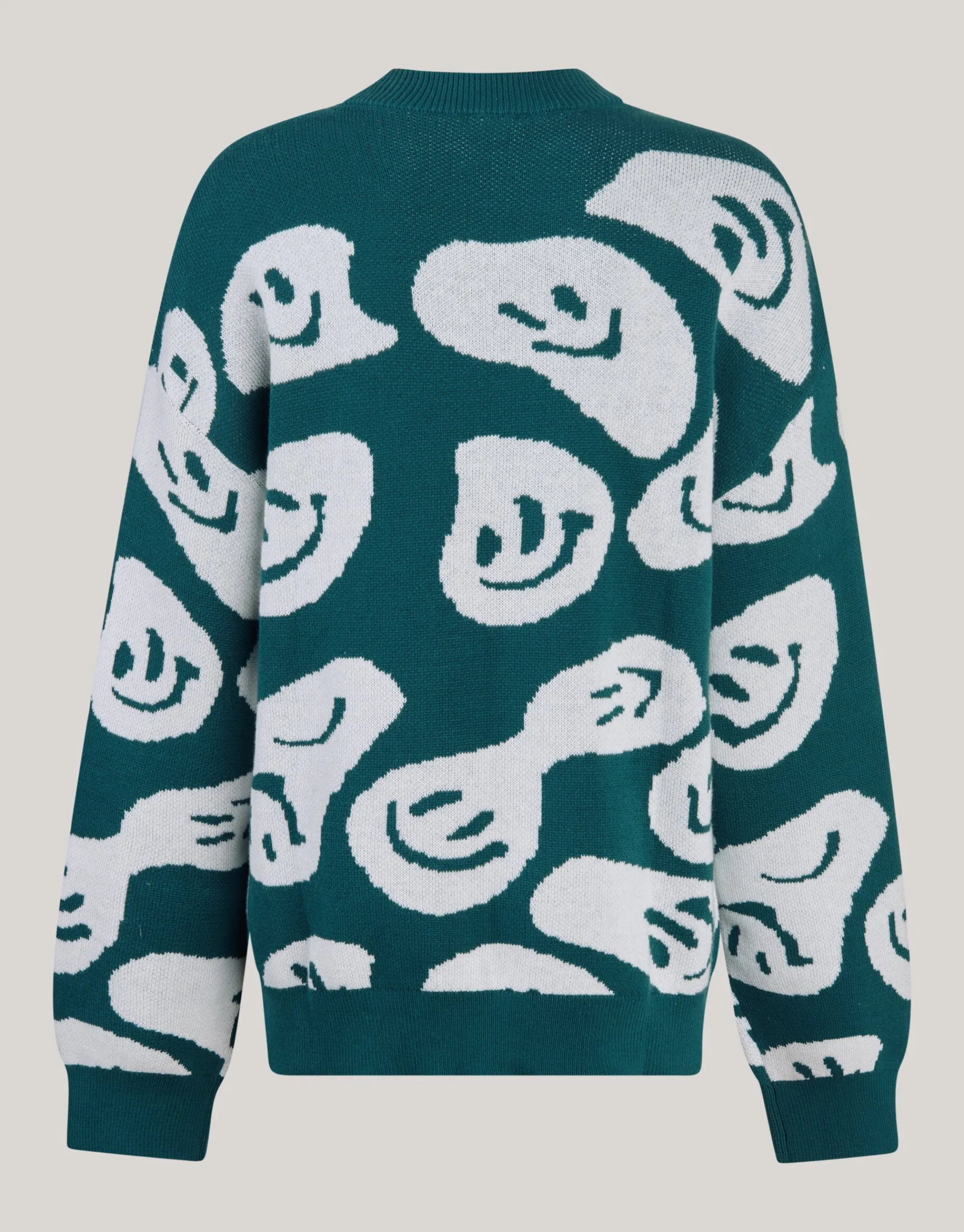 Shoeby Printed Trui Donkergroen< Gebreide Truien