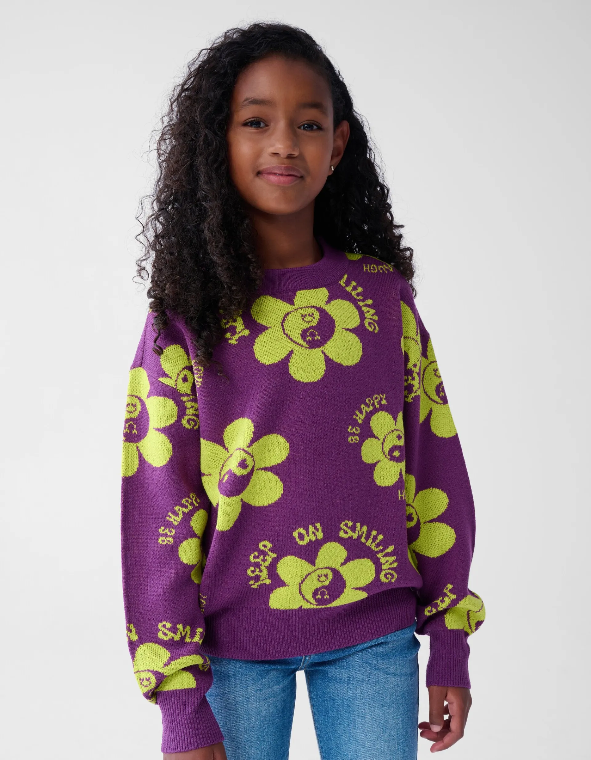 Shoeby Printed Trui Paars< Gebreide Truien