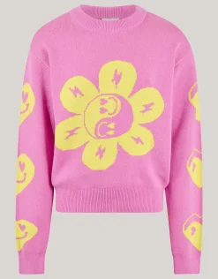 Shoeby Printed Trui Roze< Gebreide Truien