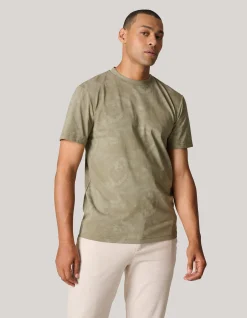 Shoeby Printed T-shirt Groen<Heren T-Shirts En Polo's