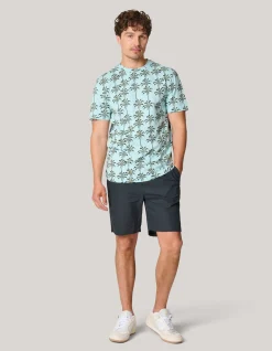 Shoeby Printed T-shirt Lichtblauw<Heren T-Shirts En Polo's