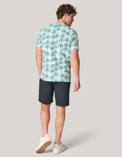 Shoeby Printed T-shirt Lichtblauw<Heren T-Shirts En Polo's