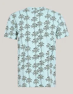 Shoeby Printed T-shirt Lichtblauw<Heren T-Shirts En Polo's