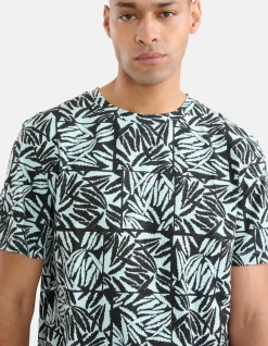 Shoeby Printed T-shirt Lichtgroen<Heren T-Shirts En Polo's