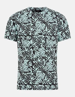 Shoeby Printed T-shirt Lichtgroen<Heren T-Shirts En Polo's