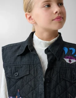 Shoeby Quilted Gilet Donkergrijs< Gilets