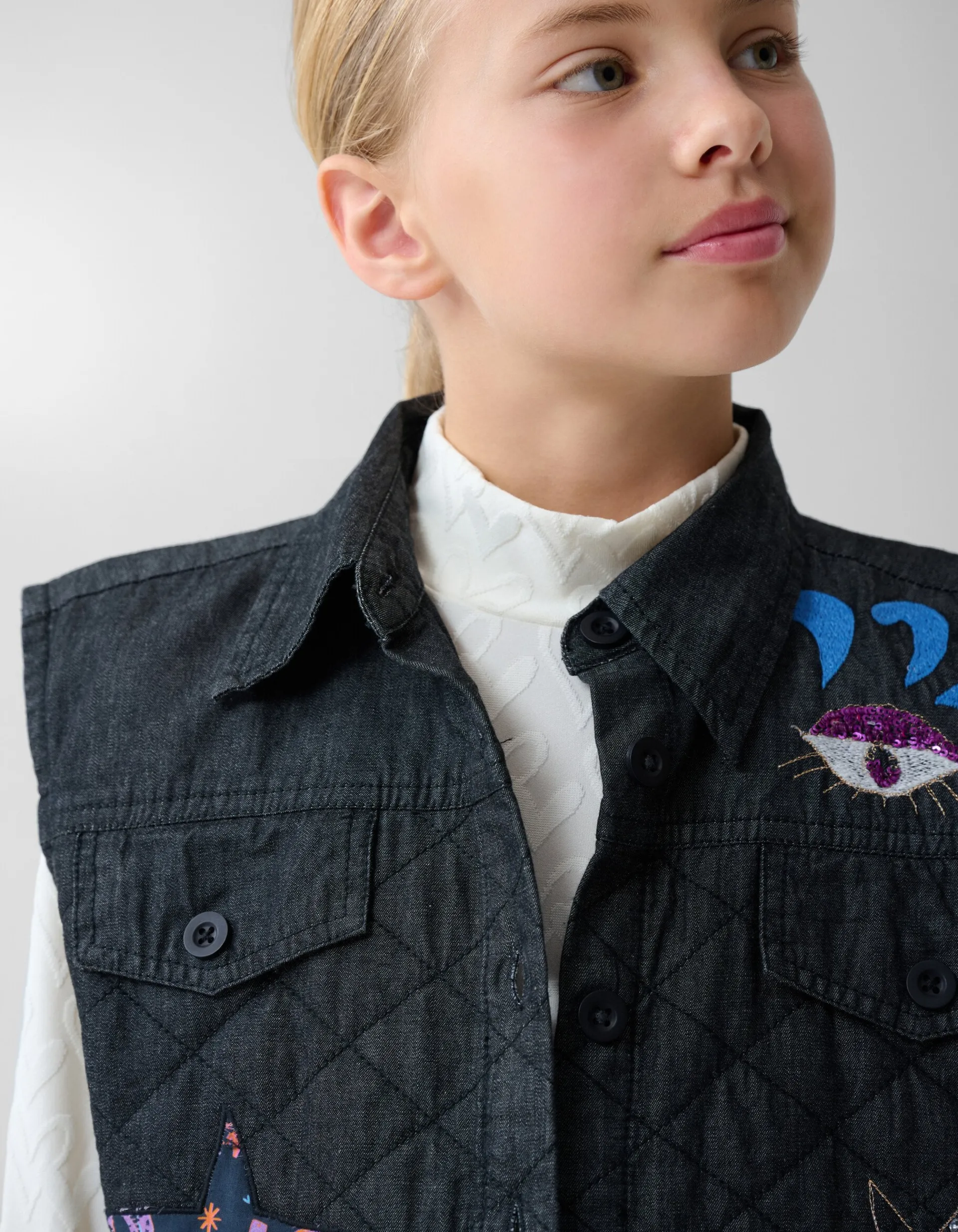 Shoeby Quilted Gilet Donkergrijs< Gilets