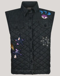 Shoeby Quilted Gilet Donkergrijs< Gilets