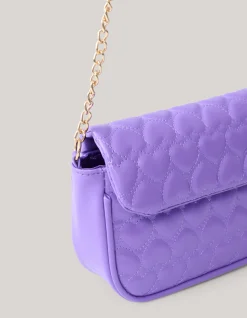 Shoeby Quilted Heart Tas Paars< Tassen