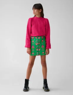 Shoeby Quilted Mini Rok Groen By Lizzy< Rokken