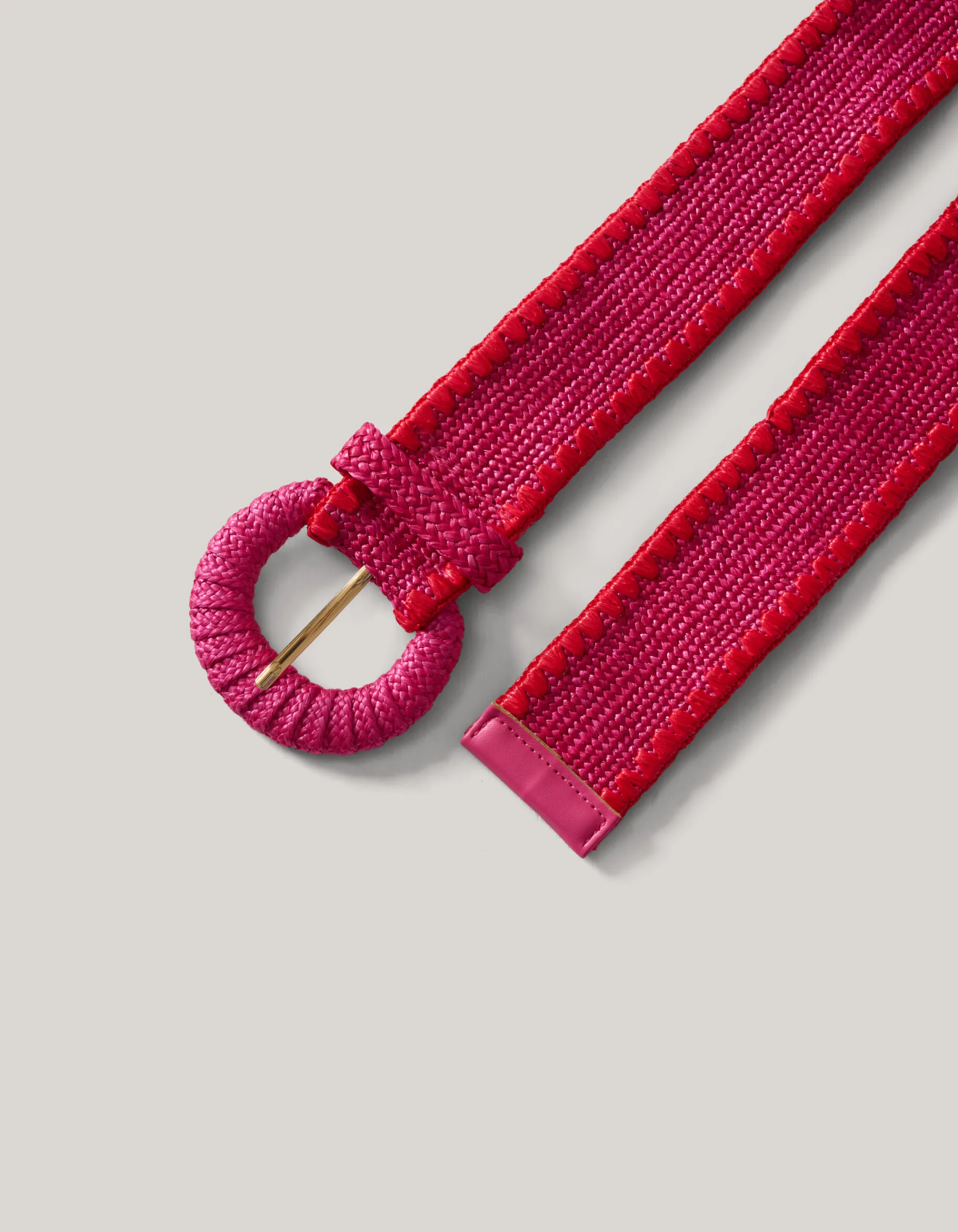 Shoeby Raffia Riem Roze<DAMES Riemen