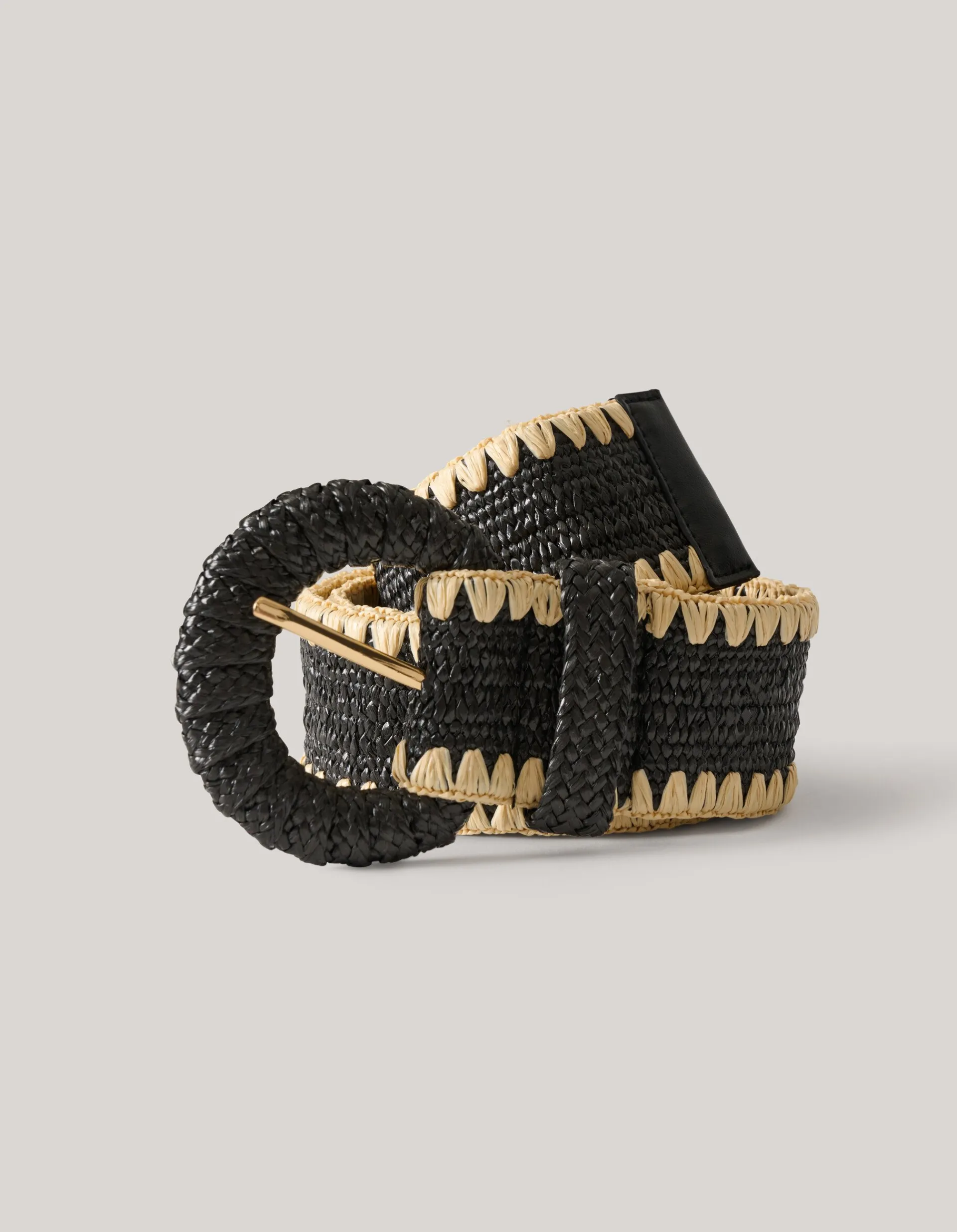 Shoeby Raffia Riem Zwart<DAMES Riemen