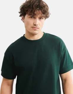 Shoeby Relaxed Fit T-shirt Donkergroen<Heren T-Shirts En Polo's