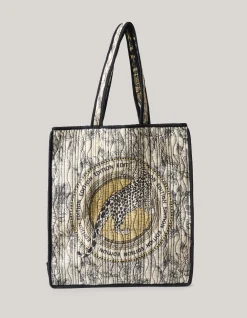 Shoeby Reversible Printed Shopper Gebroken Wit/Zwart<DAMES Tassen