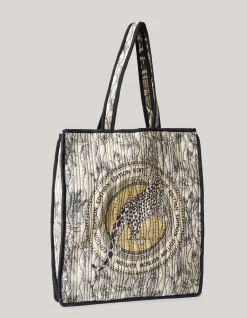 Shoeby Reversible Printed Shopper Gebroken Wit/Zwart<DAMES Tassen
