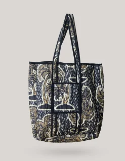 Shoeby Reversible Printed Shopper Gebroken Wit/Zwart<DAMES Tassen