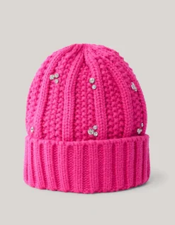 Shoeby Rhinestone Beanie Roze< Mutsen