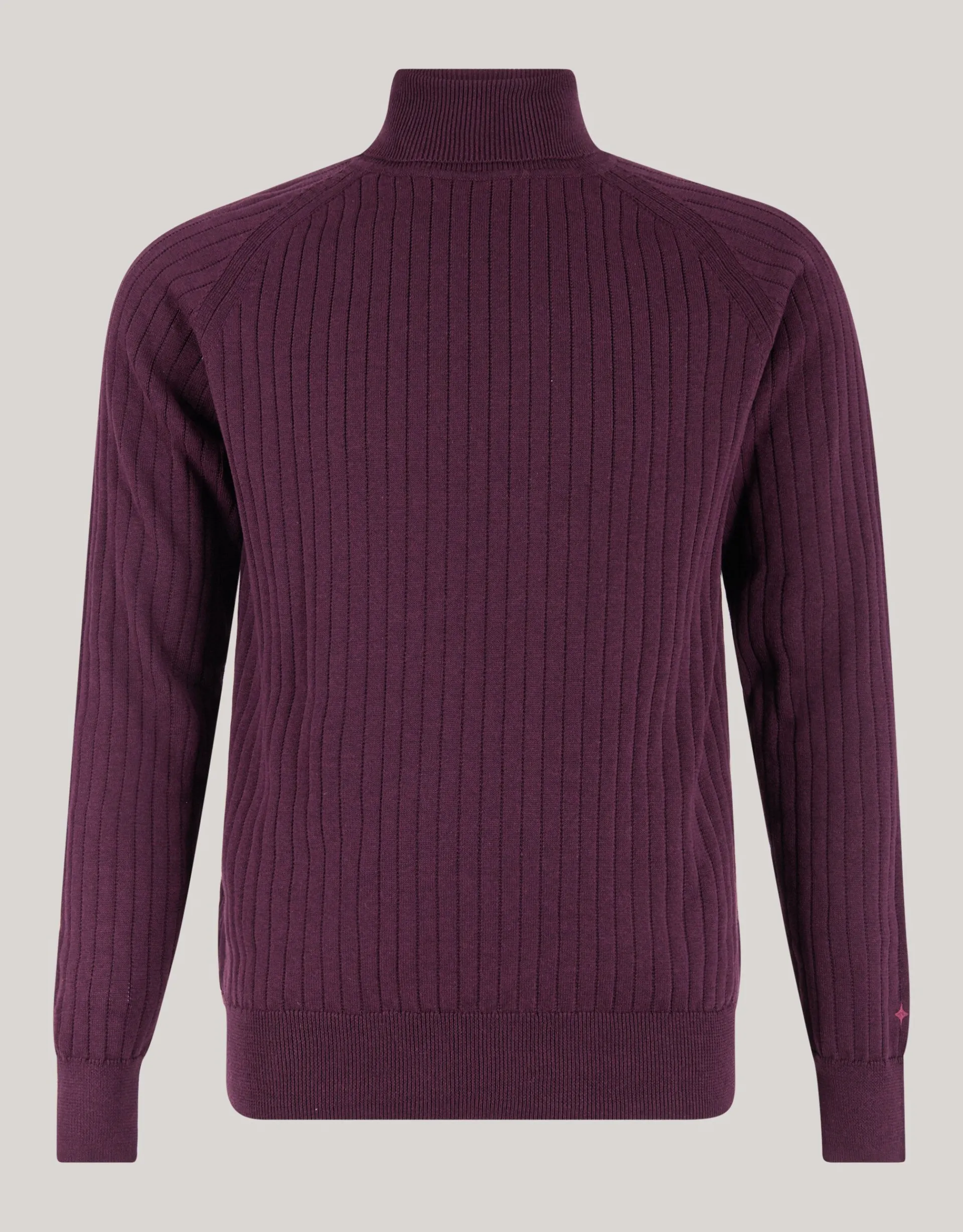 Shoeby Rib Coltrui Donkerrood<Heren Truien En Sweaters