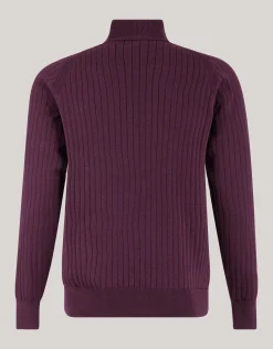 Shoeby Rib Coltrui Donkerrood<Heren Truien En Sweaters