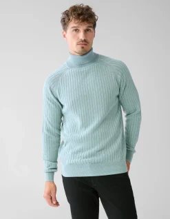 Shoeby Rib Coltrui Lichtgroen<Heren Truien En Sweaters