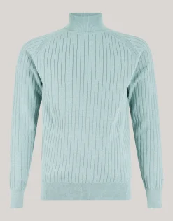 Shoeby Rib Coltrui Lichtgroen<Heren Truien En Sweaters