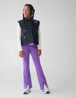 Shoeby Rib Flared Legging Paars< Broeken