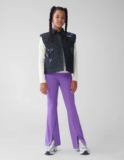 Shoeby Rib Flared Legging Paars< Broeken