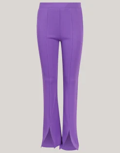 Shoeby Rib Flared Legging Paars< Broeken