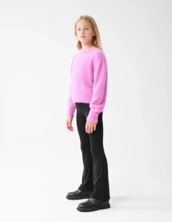 Shoeby Rib Flared Legging Zwart< Broeken