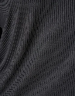 Shoeby Rib Jersey Ruffle Top Zwart<DAMES Tops