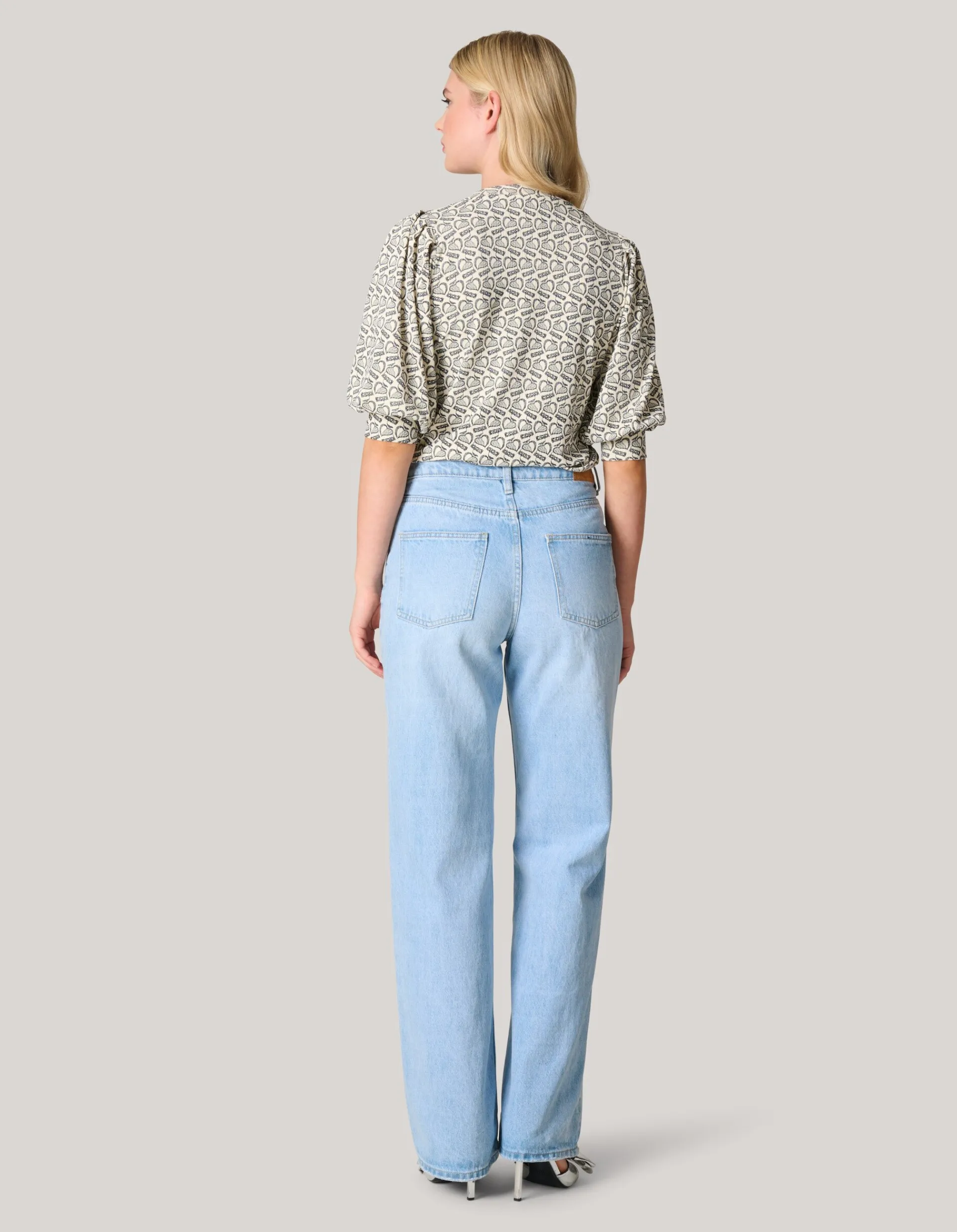 Shoeby Rib Jersey Top Gebroken Wit<DAMES T-Shirts