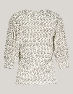 Shoeby Rib Jersey Top Gebroken Wit<DAMES T-Shirts