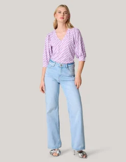 Shoeby Rib Jersey Top Licht Paars<DAMES T-Shirts