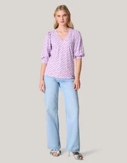 Shoeby Rib Jersey Top Licht Paars<DAMES T-Shirts