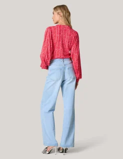Shoeby Rib Jersey Top Rood<DAMES Tops
