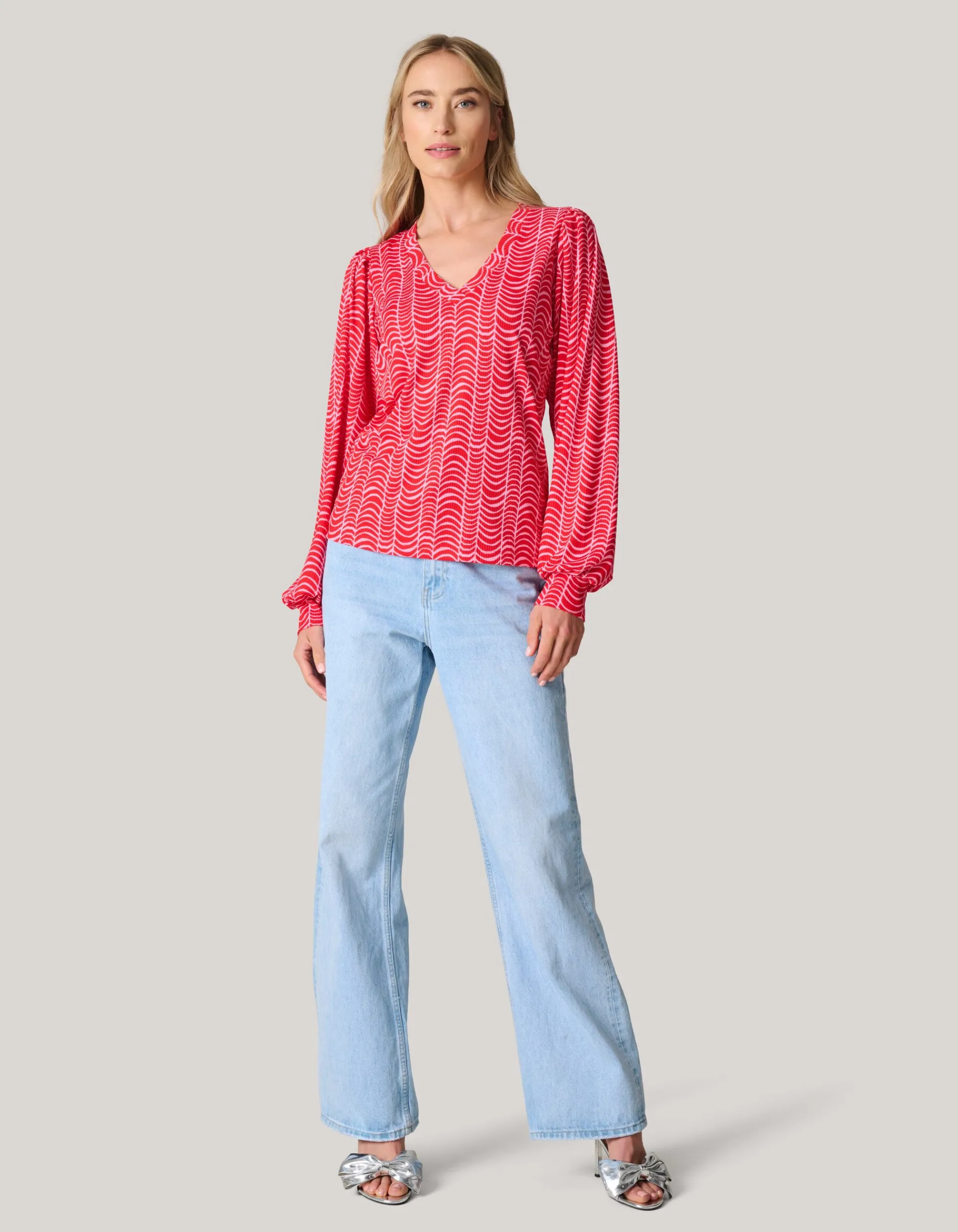 Shoeby Rib Jersey Top Rood<DAMES Tops